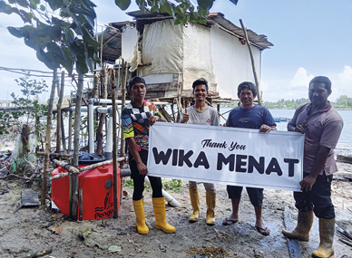 WIKA contributes to safe wastewater disposal for people in Indonesia.